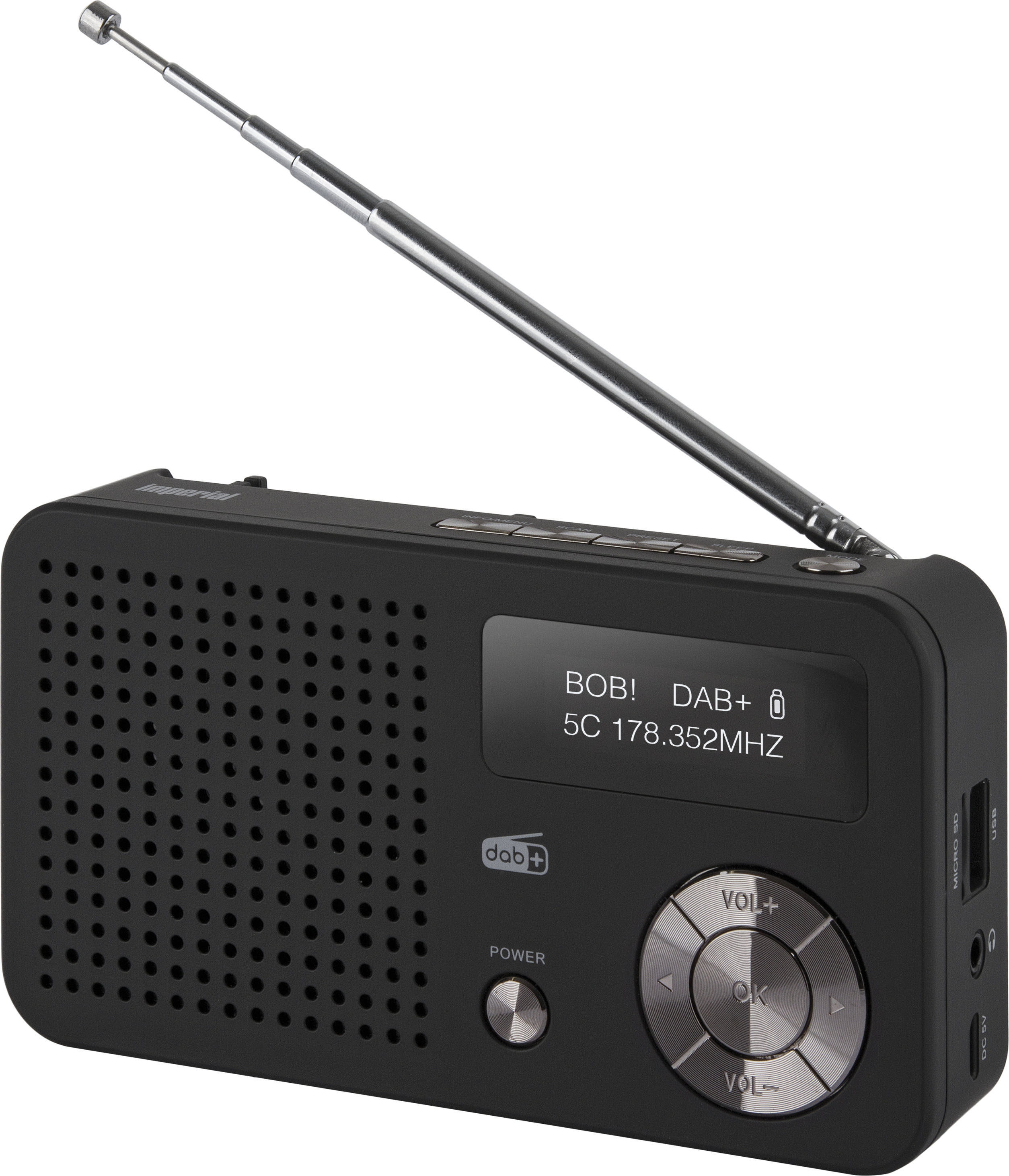 IMPERIAL Dabman 13 DAB+ Radio, DAB, DAB+, AM, FM, Schwarz
