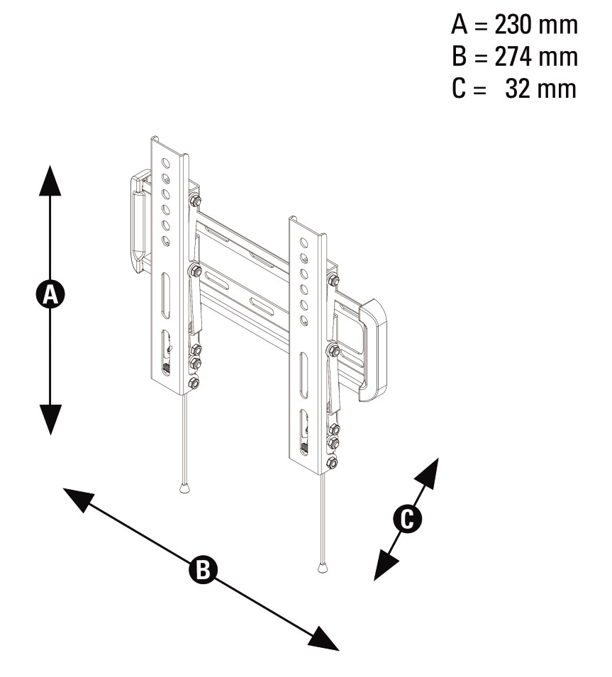HAMA 118633 200X200 dönthető fali konzol 