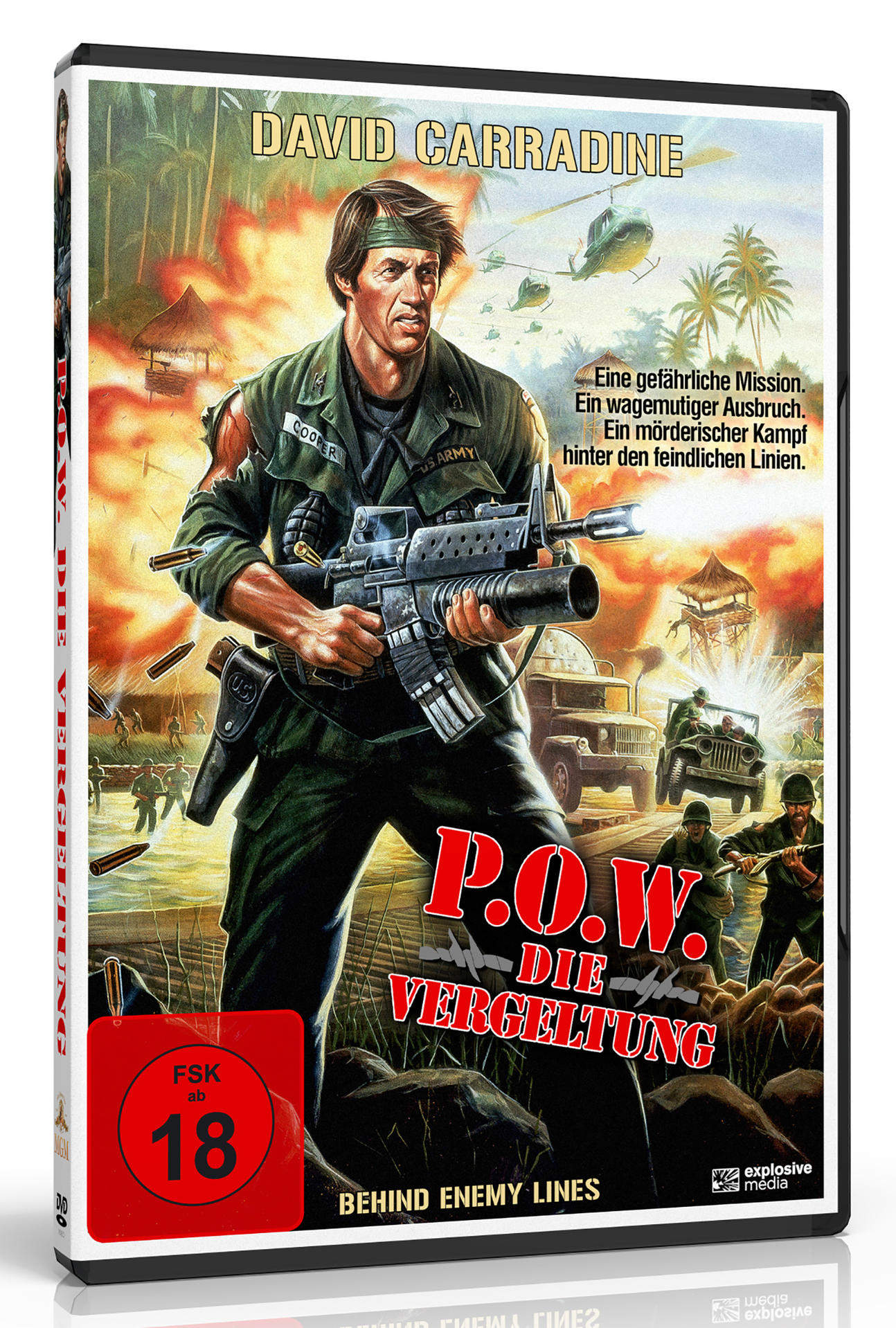 DVD-Hülle des Films P.O.W. Die Vergeltung. Ein Mann mit einer Waffe ist vorne zu sehen.