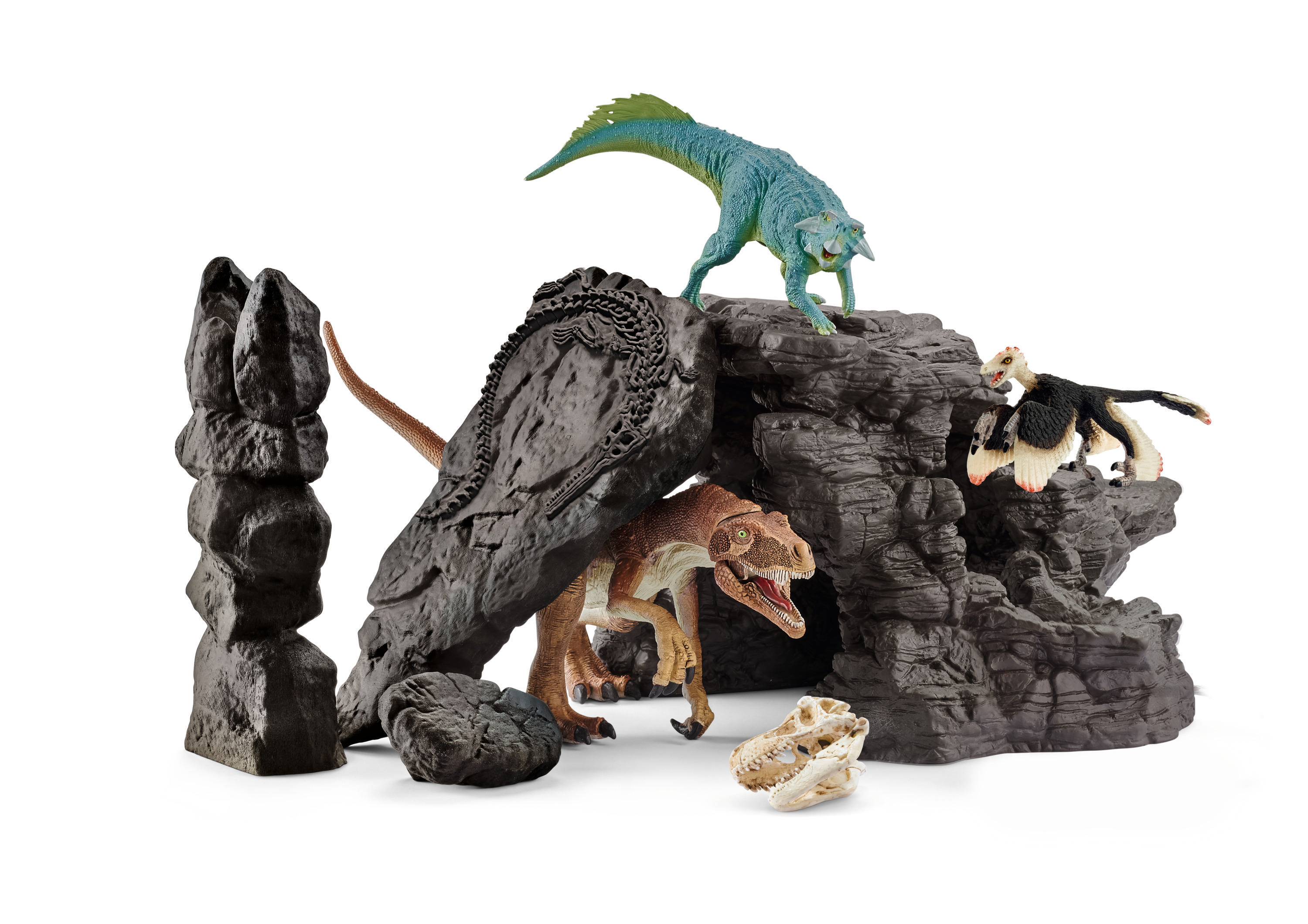 SCHLEICH Dinoset mit Höhle Spielfiguren Mehrfarbig