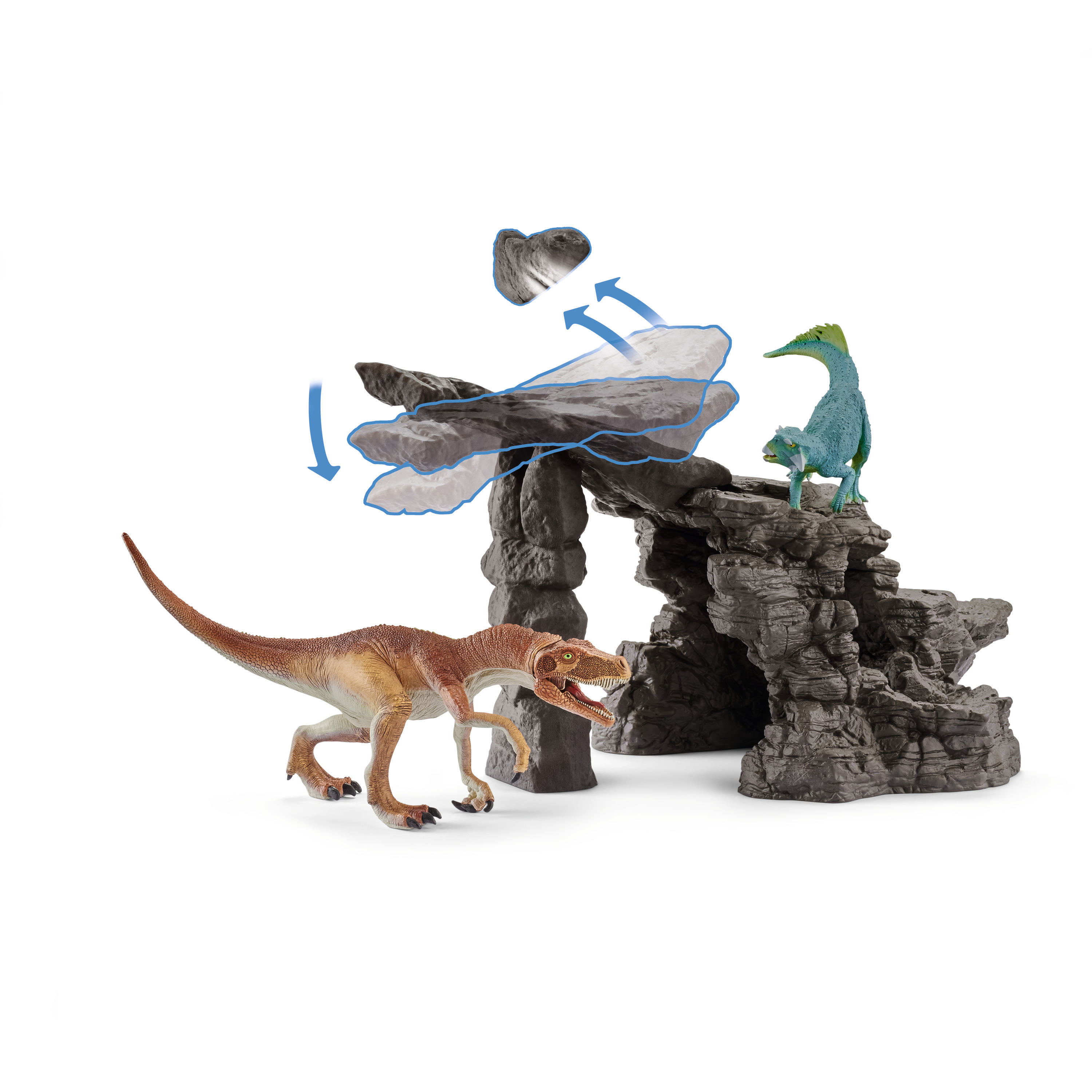 mit Dinoset Mehrfarbig Höhle SCHLEICH Spielfiguren