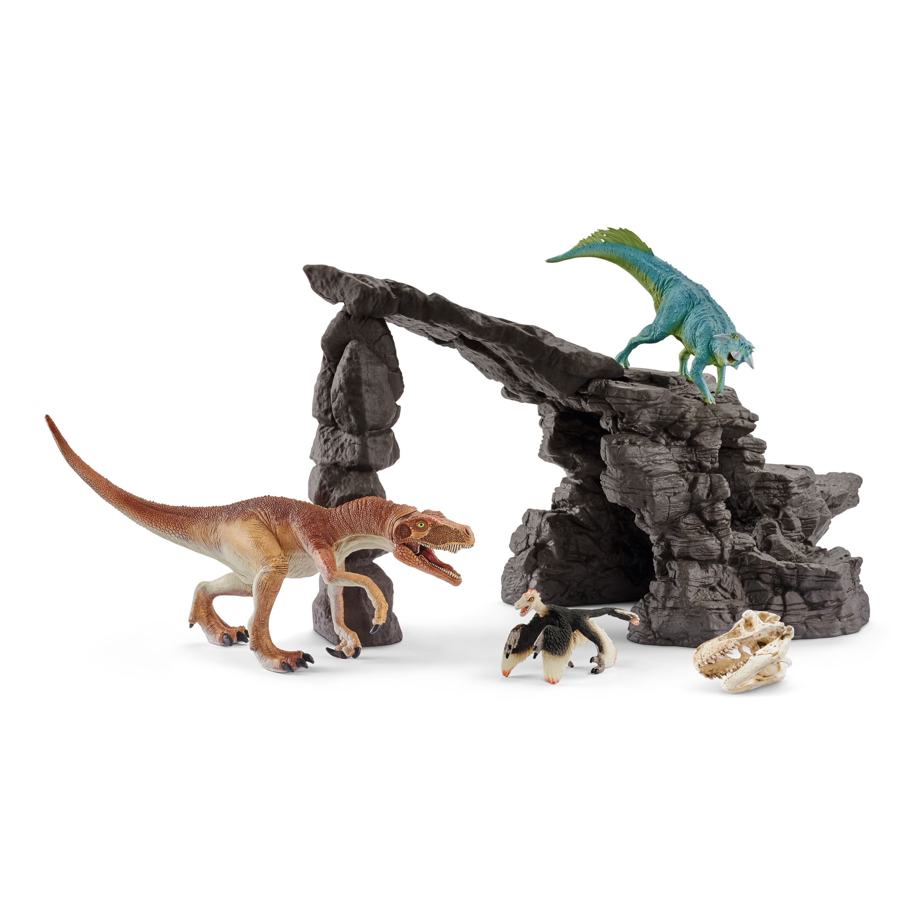 SCHLEICH mit Dinoset Höhle Spielfiguren Mehrfarbig