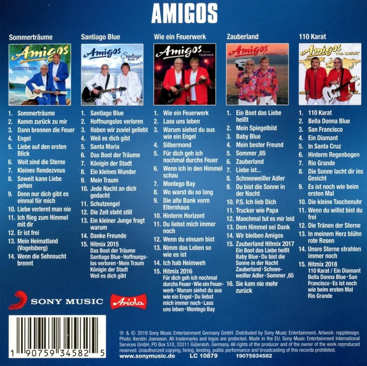Albumcover mit Text und Bildern einer Band.
