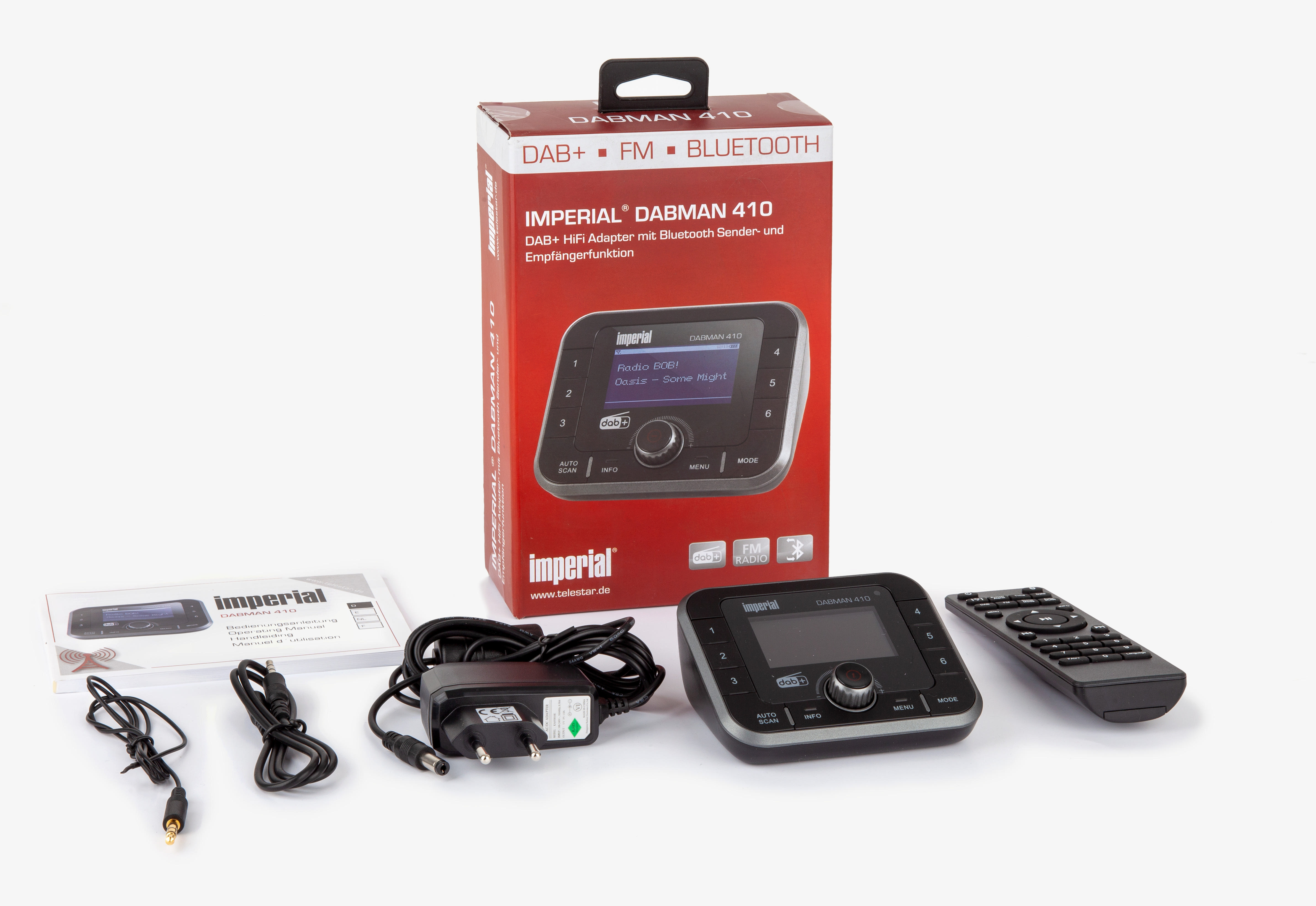 Digitalradio DAB+ / Schwarz Bluetooth, AM, 410 HiFi Adapter, FM, DAB+, IMPERIAL UKW, DAB+ DABMAN DAB,