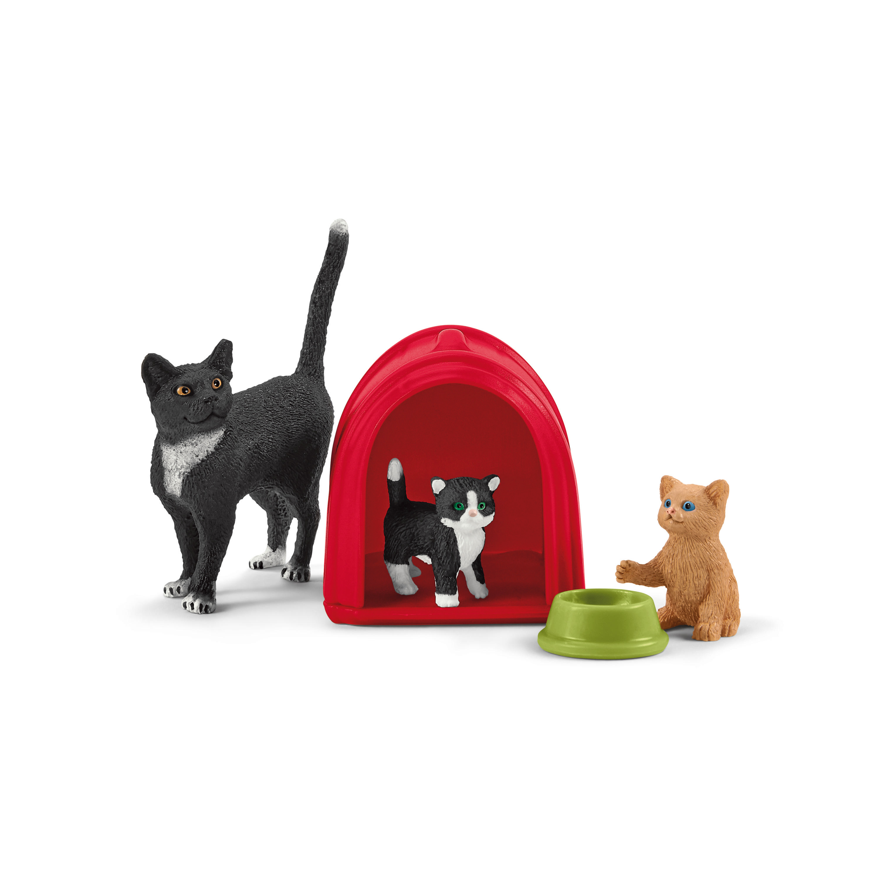 Mehrfarbig niedliche Katzen Spielfiguren für SCHLEICH Spielspaß