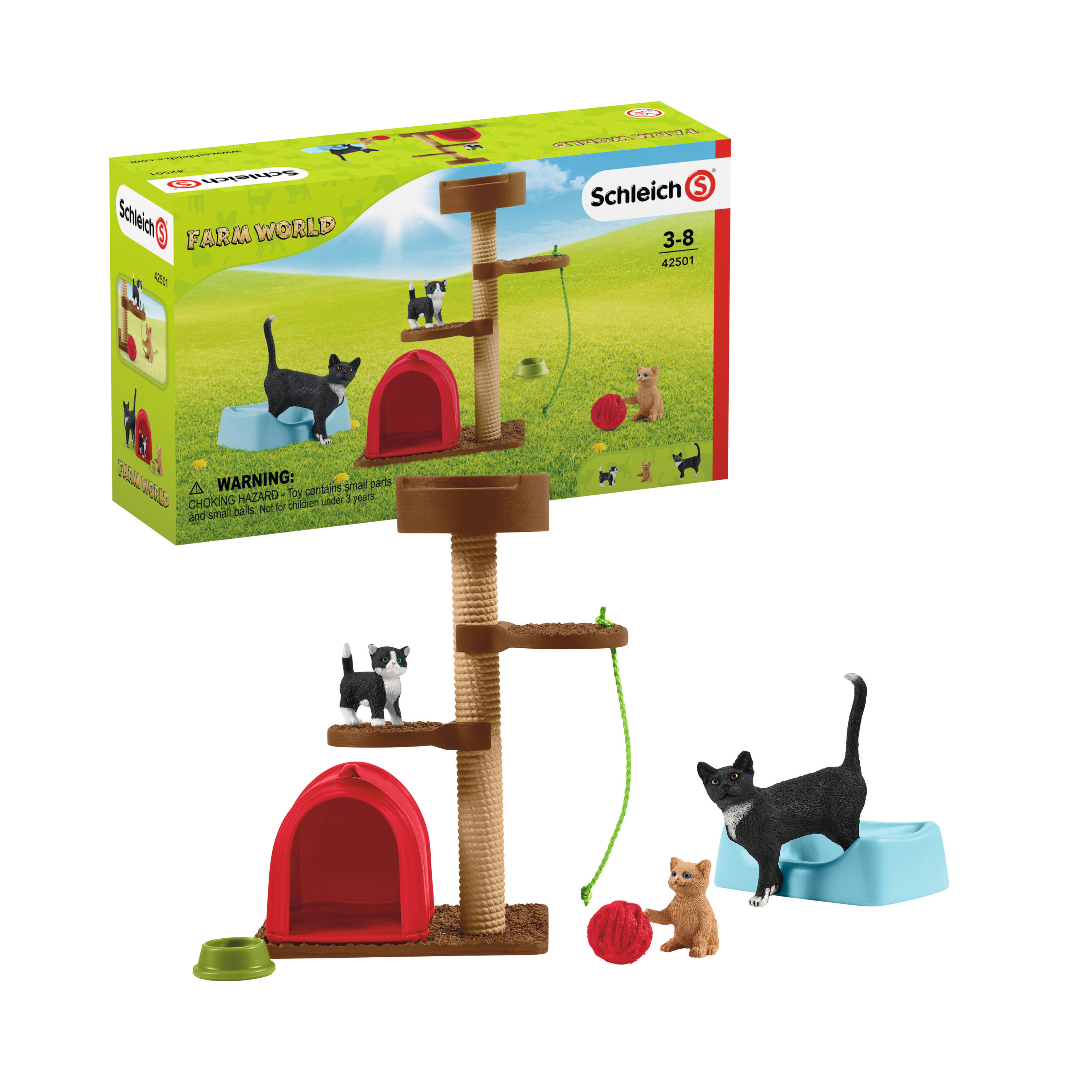 Mehrfarbig niedliche Katzen Spielfiguren für SCHLEICH Spielspaß