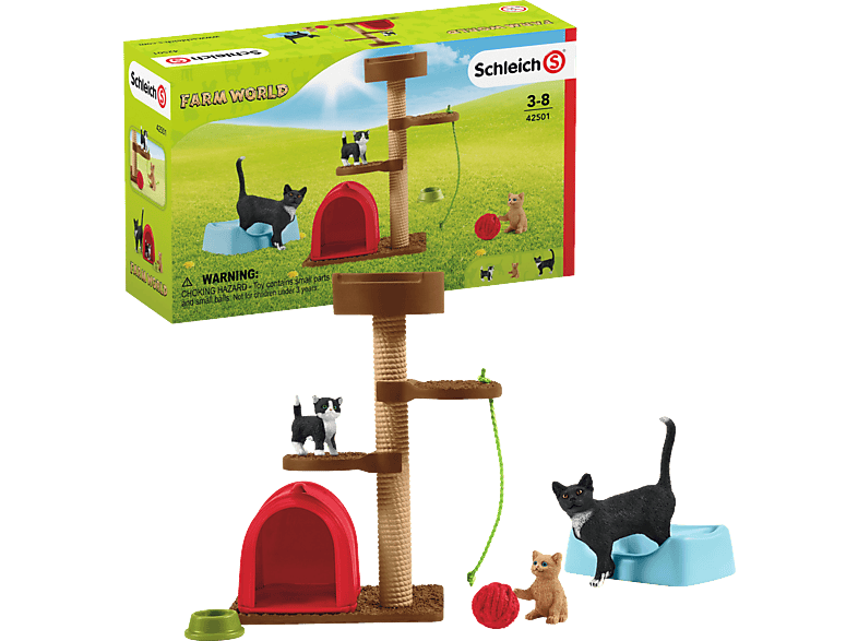 SCHLEICH Spielspaß Mehrfarbig Spielfiguren niedliche für Katzen