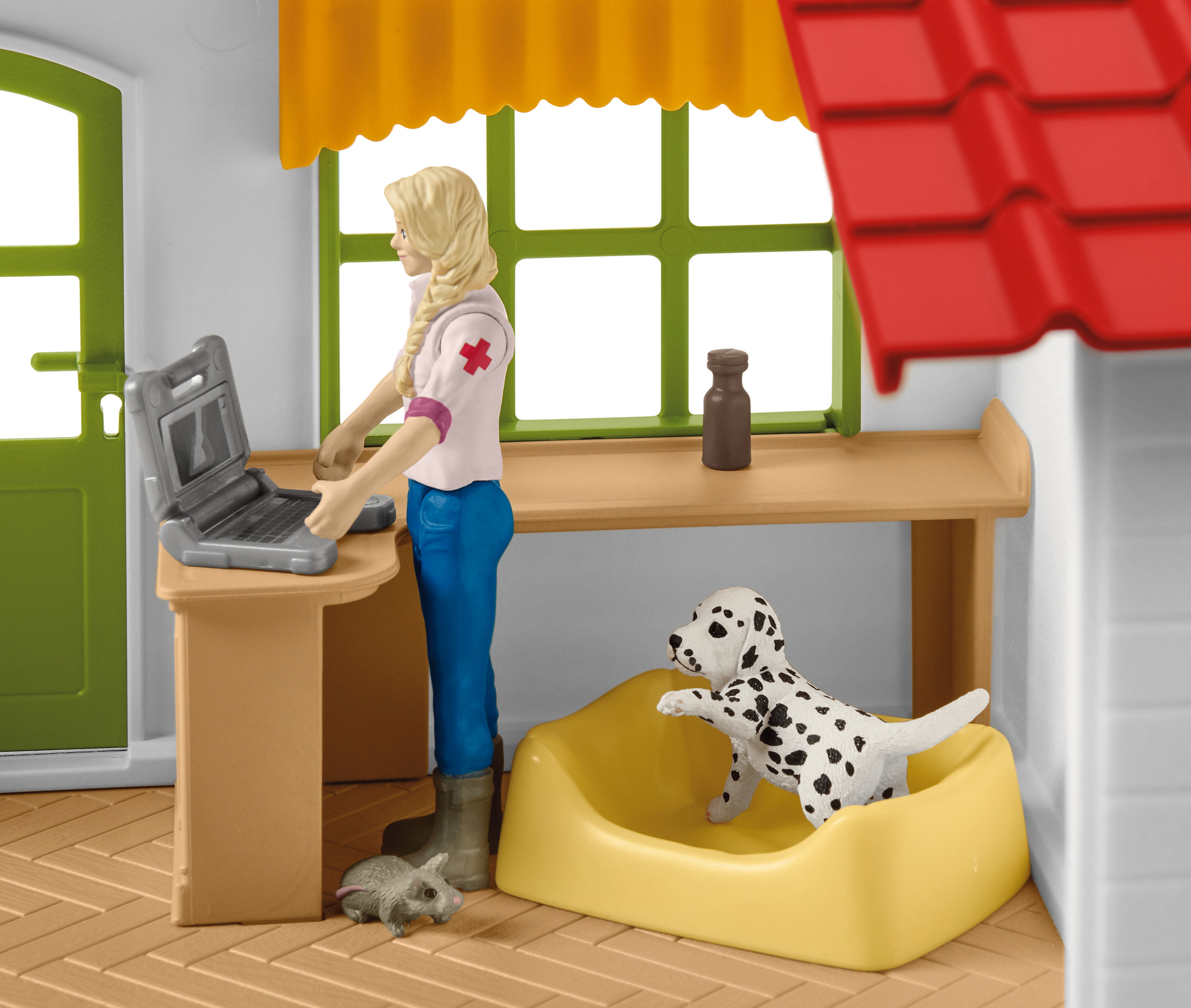 SCHLEICH 42502 - FARM WORLD - Tierarzt-Praxis mit Haustieren Spielset Mehrfarbig
