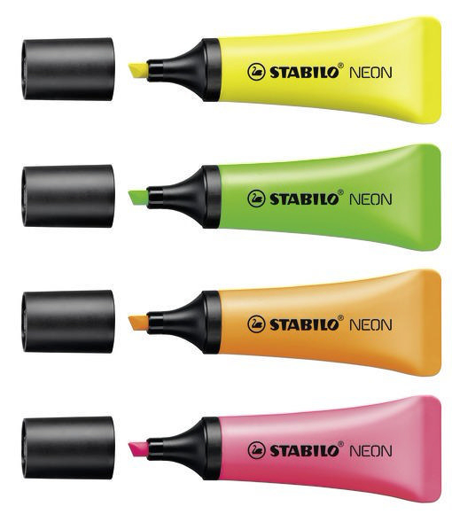STABILO NEON - 4er Pack Textmarker Mehrfarbig