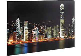 FAMILY POUND 58018H LED-es fali hangulatkép, "HongKong", 38x48 cm