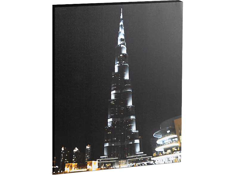 FAMILY POUND 58018J LED-es fali hangulatkép, "Burj Khalifa", 38x48 cm