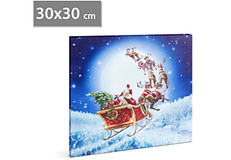 FAMILY POUND 58016B Karácsonyi LED-es fali hangulatkép, 30x30cm