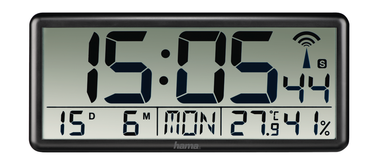 HAMA Jumbo Horloge murale radio numérique (Noir) MediaMarkt
