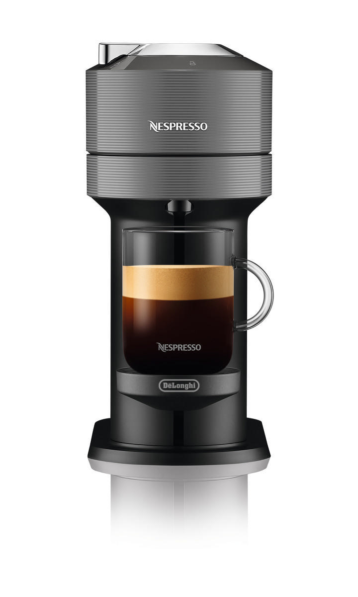Kapselmaschine Dark Nespresso Grey DELONGHI VertuoNext Aeroccino3 + ENV120.GYAE