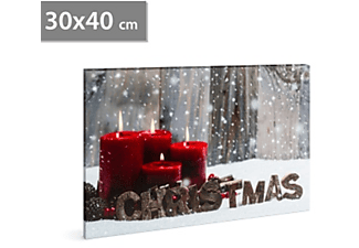 FAMILY POUND 58017G Karácsonyi LED-es fali hangulatkép, 30x40cm