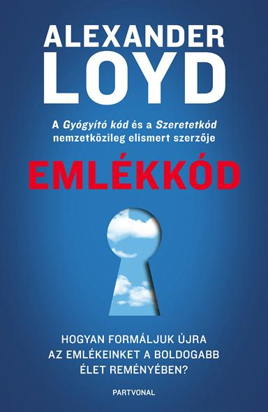 Könyvborító kulcslyukkal. Szöveg: Alexander Lloyd, Emlékkód és egyéb szöveg.