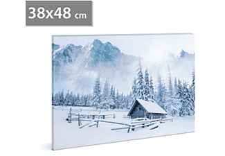 FAMILY POUND 58018A LED-es fali hangulatkép, téli táj, 38x48cm
