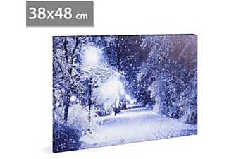 FAMILY POUND 58018C LED-es fali hangulatkép, téli táj, 38x48cm