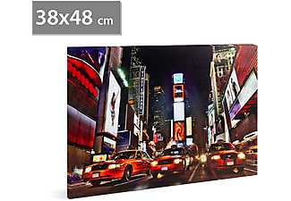 FAMILY POUND 58018D LED-es fali hangulatkép, "Times Square", 38x48 cm