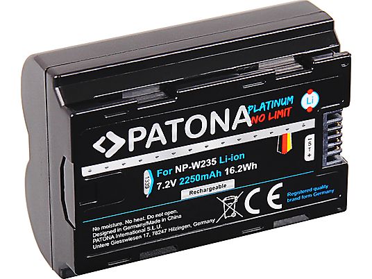 PATONA 1339 Platinum (NP-W235) - Pacco batteria (Nero)