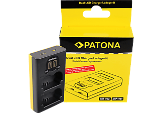 PATONA 1888 Dual LCD - USB Ladegerät (Schwarz/Gelb)