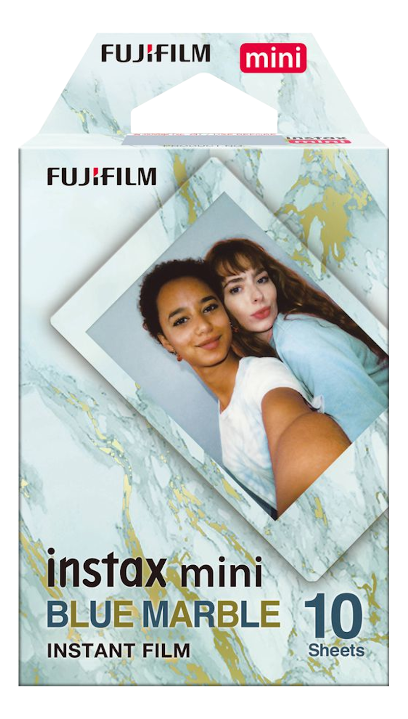 FUJIFILM Instax Mini Blue Marble (10 pièces) - Film instantané
