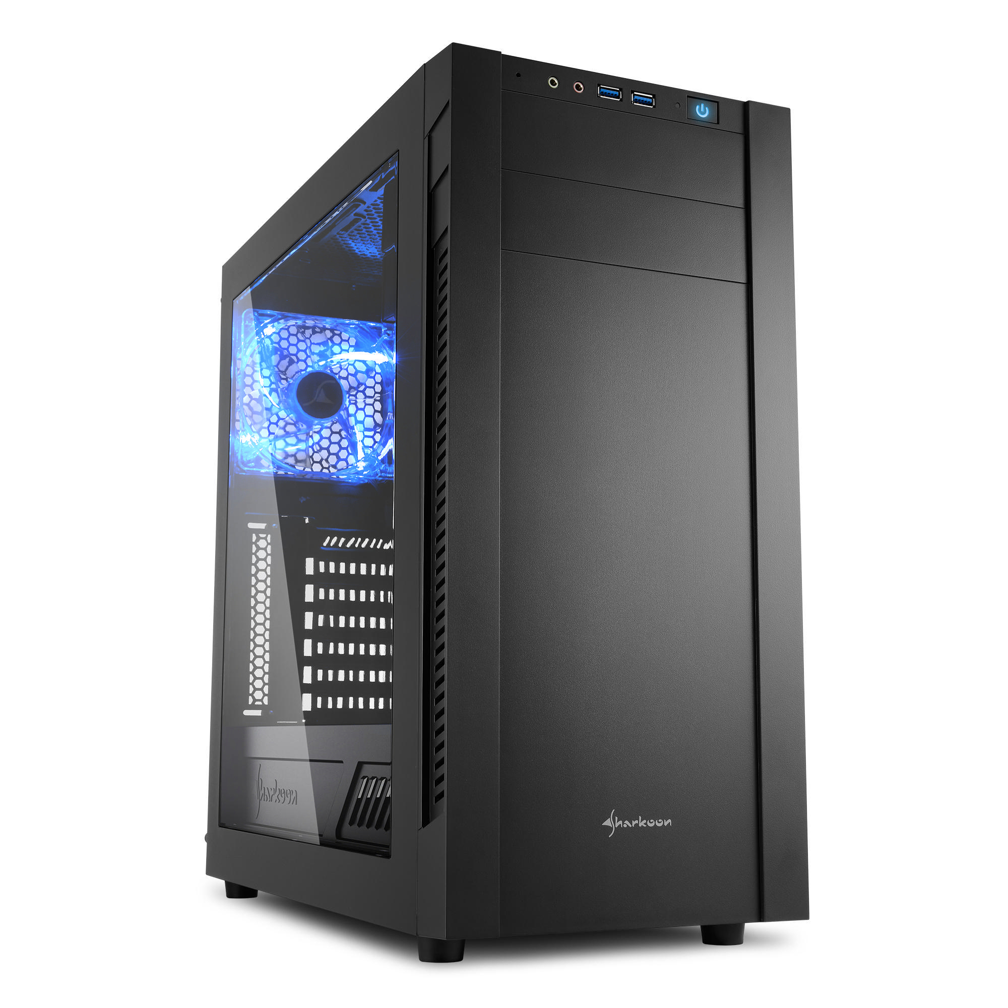 SHARKOON S25-W PC-Gehäuse, Schwarz