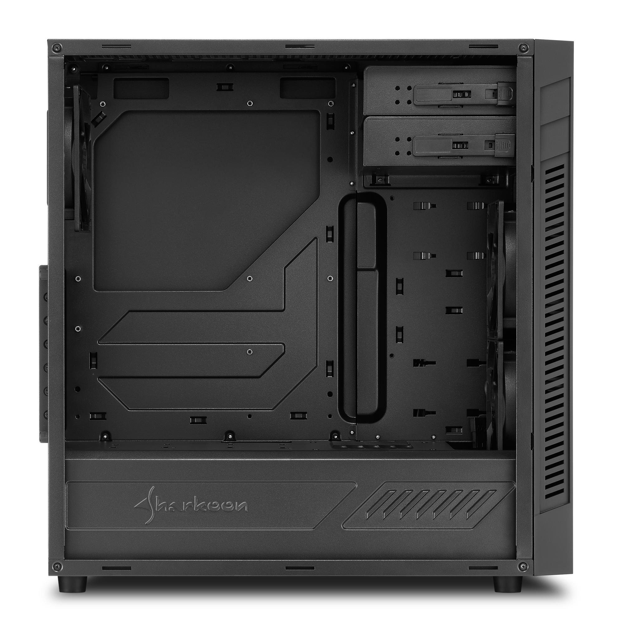 SHARKOON S25-V PC-Gehäuse, Schwarz
