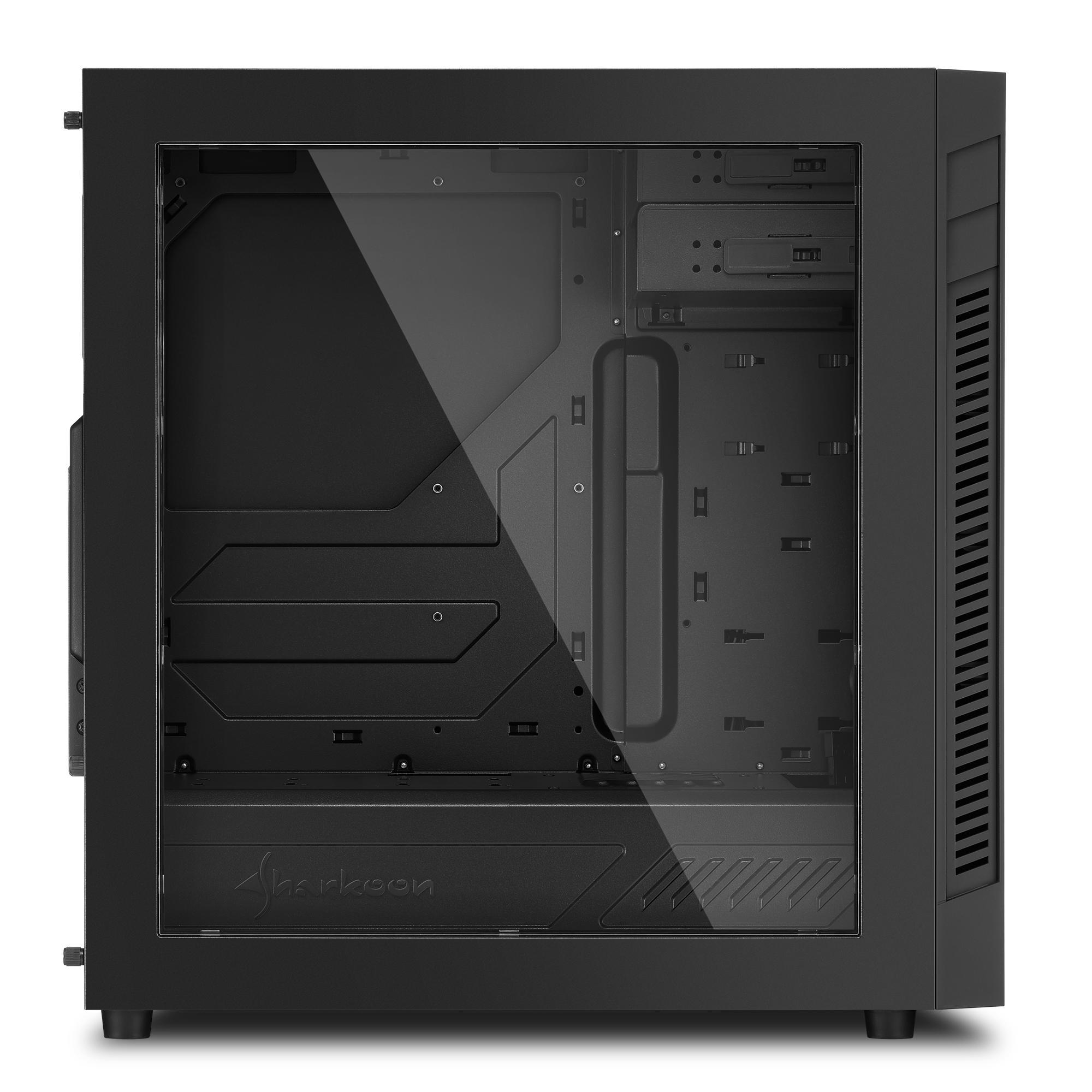 SHARKOON S25-W PC-Gehäuse, Schwarz
