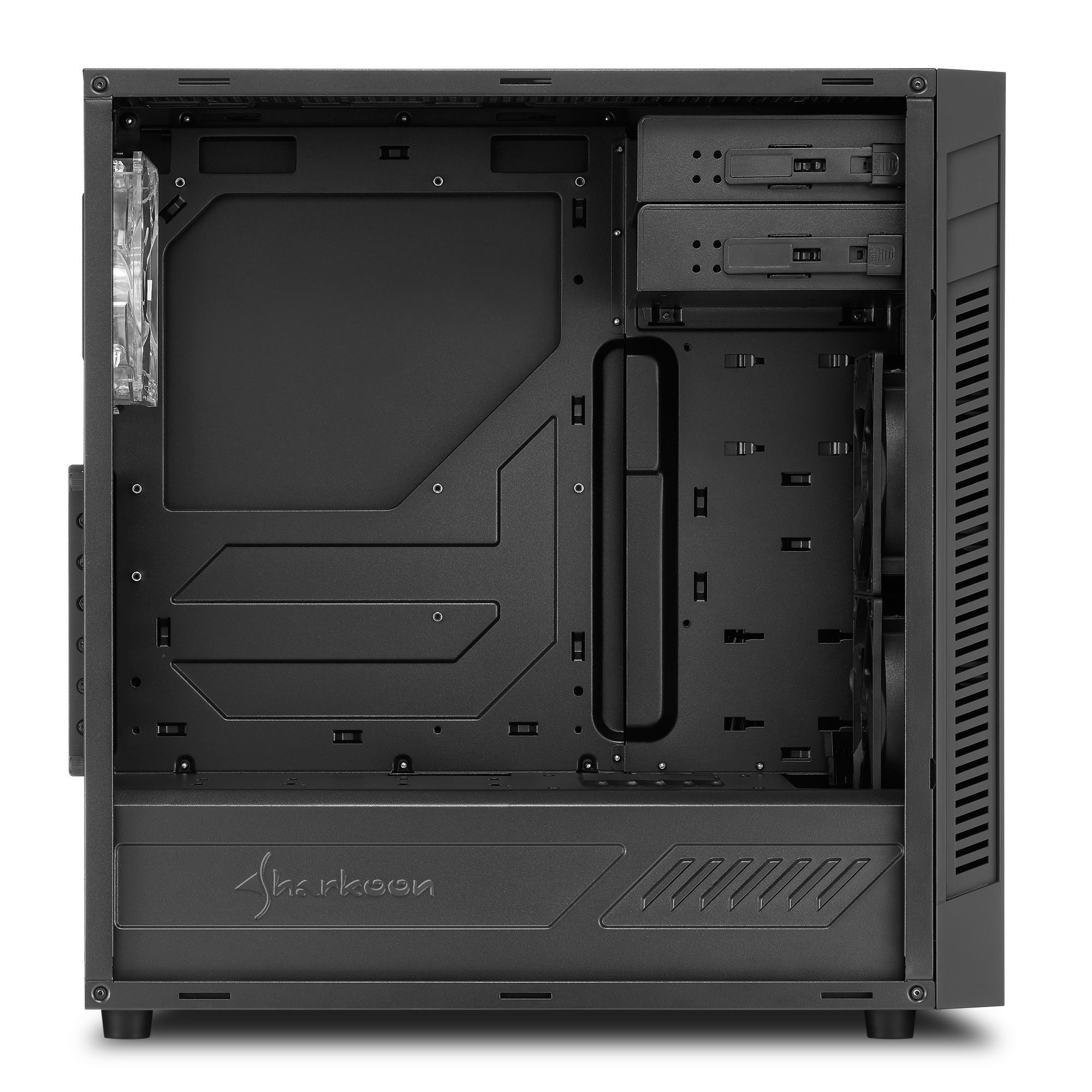 SHARKOON S25-W PC-Gehäuse, Schwarz
