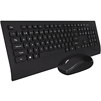 Qware - Office - Toetsenbord - Muis - Draadloos - 2.4ghz - USB - Desktopset - Combo - Stockport - Zwart -Design - Qwerty