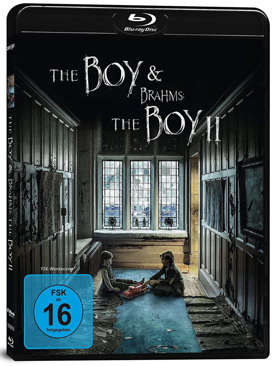 Blu-ray-Filmhülle. Zeigt zwei Kinder in einem Flur mit dunkler Atmosphäre.