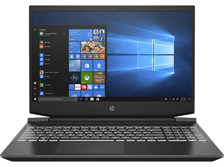 HP Pavilion 15-ec1300ng, Gaming Notebook mit 5 GB 15,6 RAM, Display, Prozessor, AMD GTX SSD, Schwarz Zoll GeForce® 512 8 GB 1050, Ryzen™