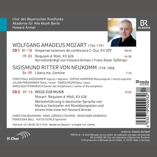 Ein CD-Cover mit Text über Mozarts Musik und Interpreten.