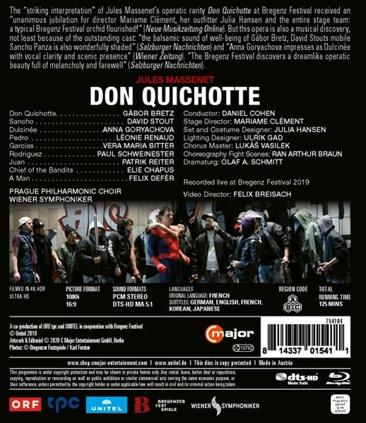 Bretz/Stout/Cohen/Wiener Symphoniker - Don Quichotte - Bregenz Festival 2019  - (Blu-ray)