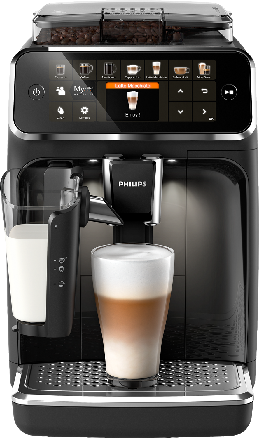 PHILIPS  Series 5400 EP5441/50 - Volautomatische espressomachine - Maximaal aantal kopjes: 2 - Zwart