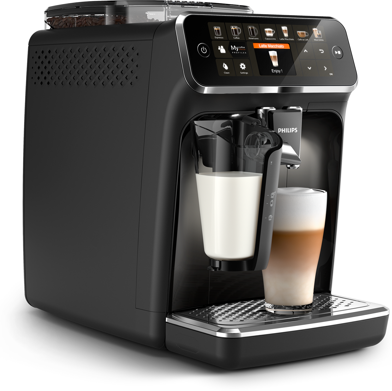 PHILIPS  Series 5400 EP5441/50 - Volautomatische espressomachine - Maximaal aantal kopjes: 2 - Zwart