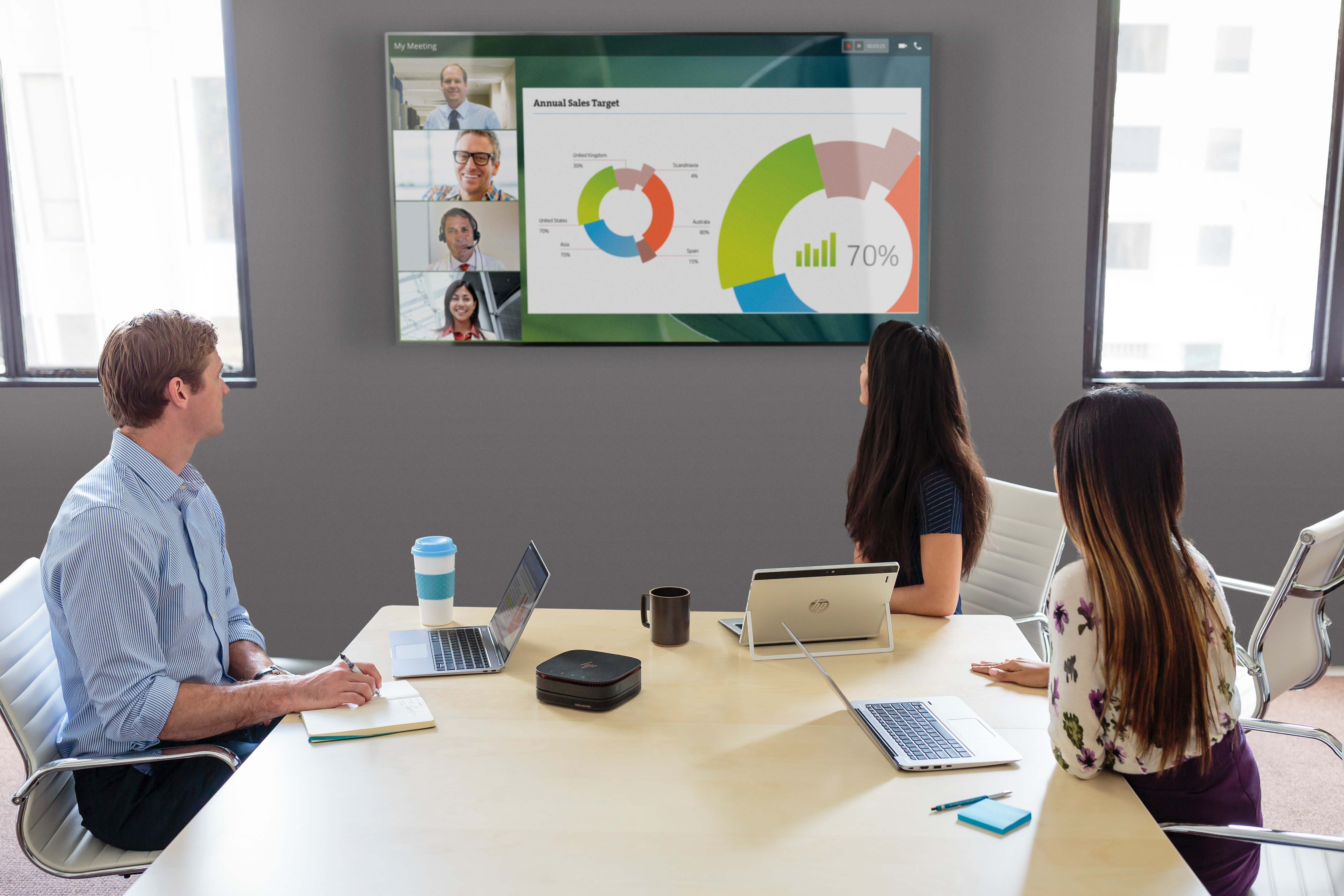 HP - B2B Elite Slice - Intel® Core™ i3 i3-6100T - 4 GB - 500 GB