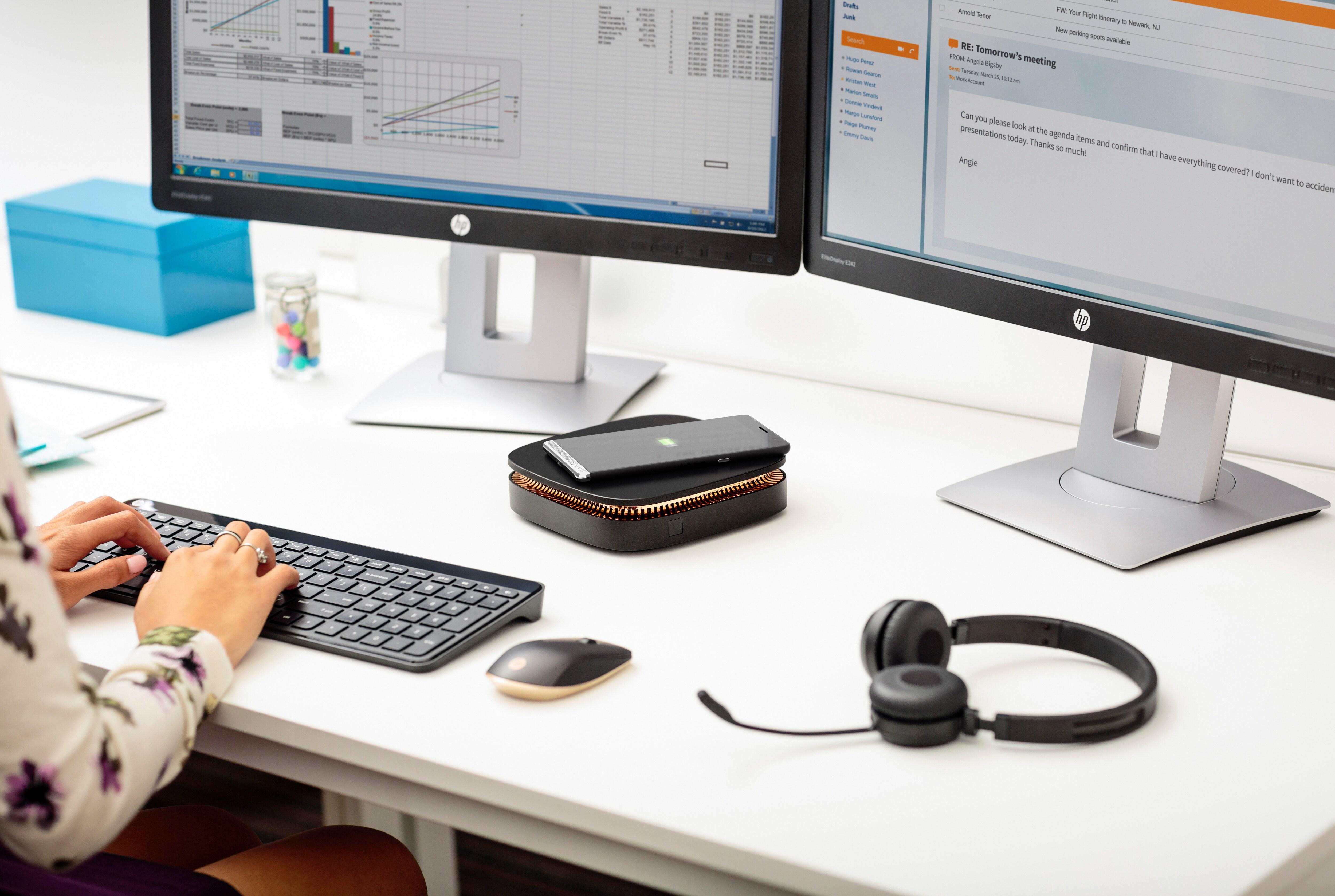HP - B2B Elite Slice - Intel® Core™ i3 i3-6100T - 4 GB - 500 GB