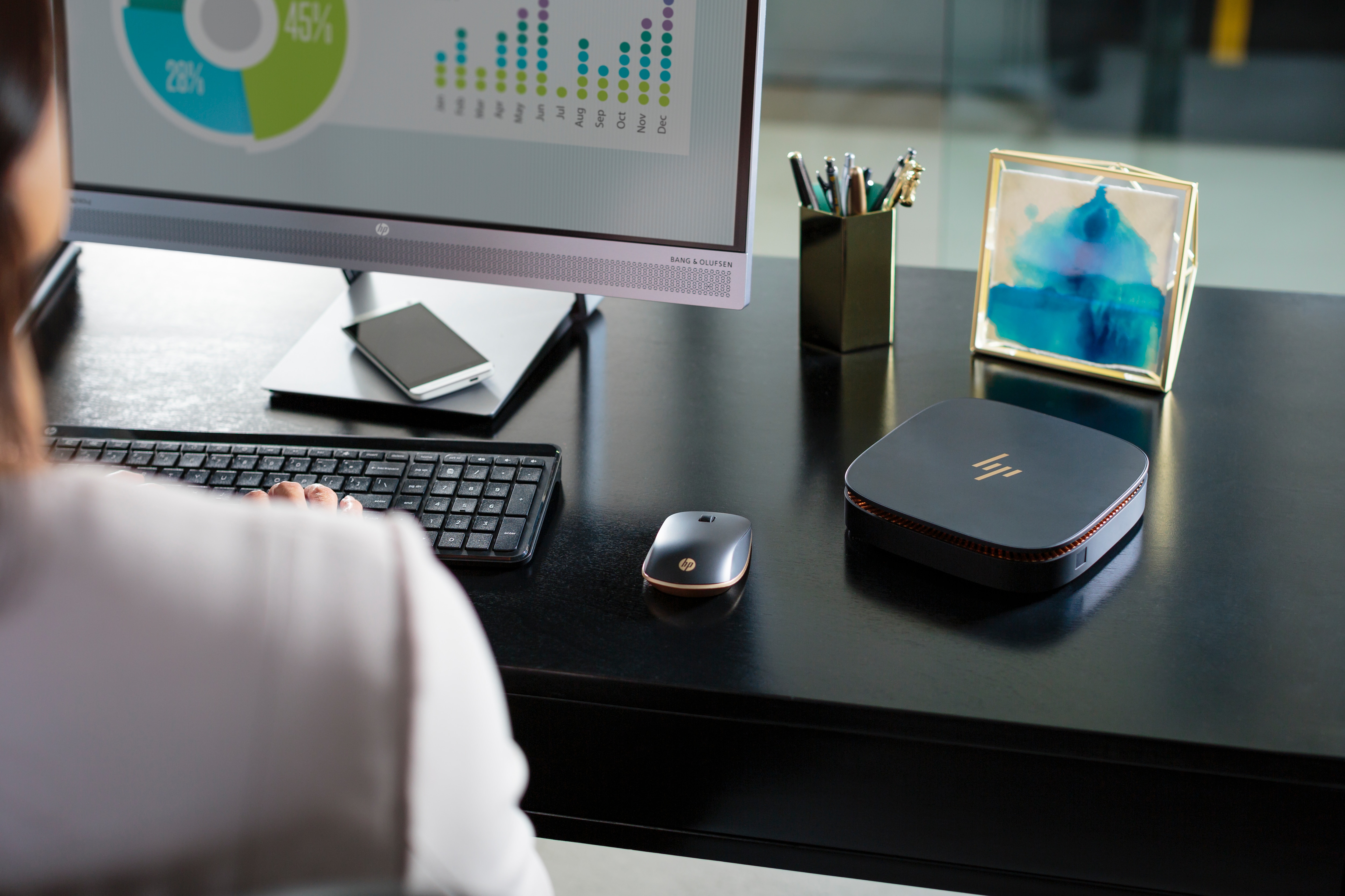 HP - B2B Elite Slice - Intel® Core™ i3 i3-6100T - 4 GB - 500 GB