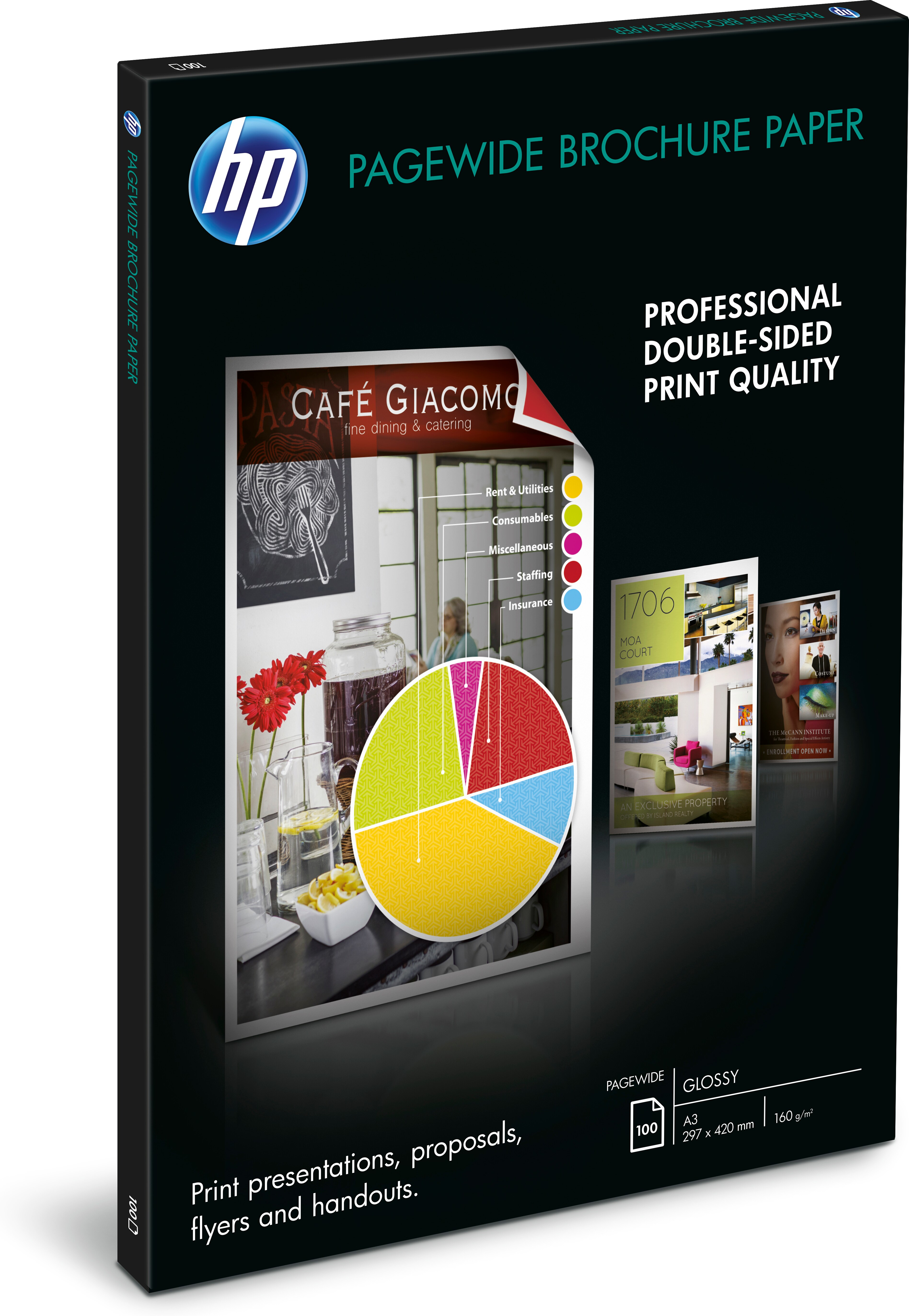 HP PageWide Broschürenpapier 297 x 420 mm A3 100 Blatt