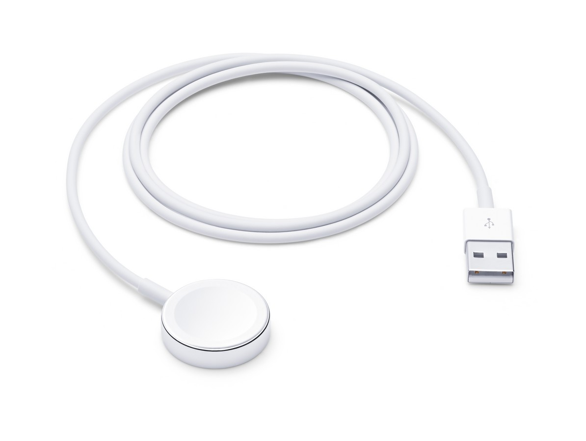 Apple Cable de carga Apple Watch, Cargador magnético, Cable, 1 metro, Blanco