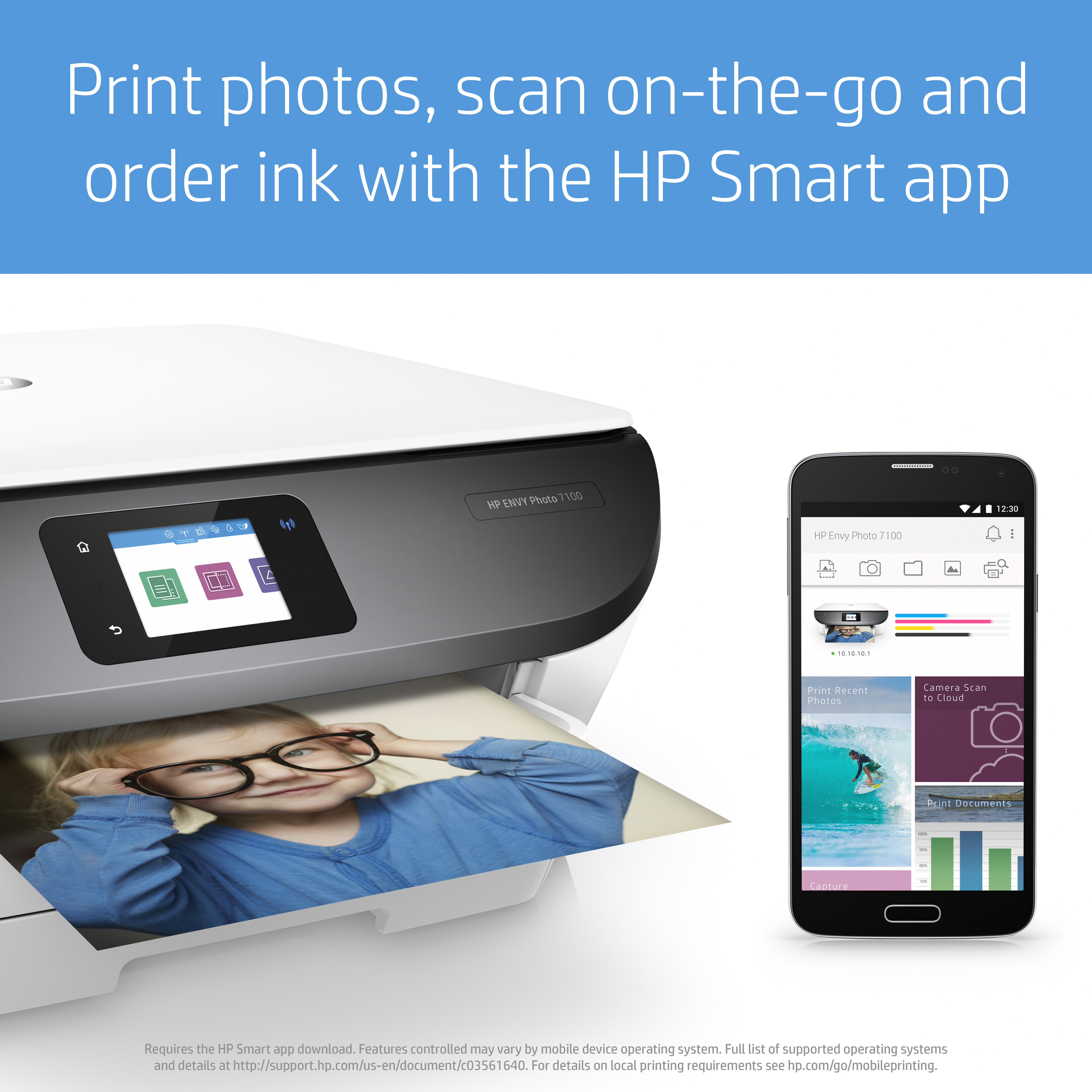HP Envy Photo 7134 (Instant Ink) 3-in-1 Multifunktionsdrucker
