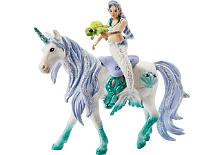 SCHLEICH Meerjungfrau auf Meereseinhorn Spielfigurenset, Mehrfarbig