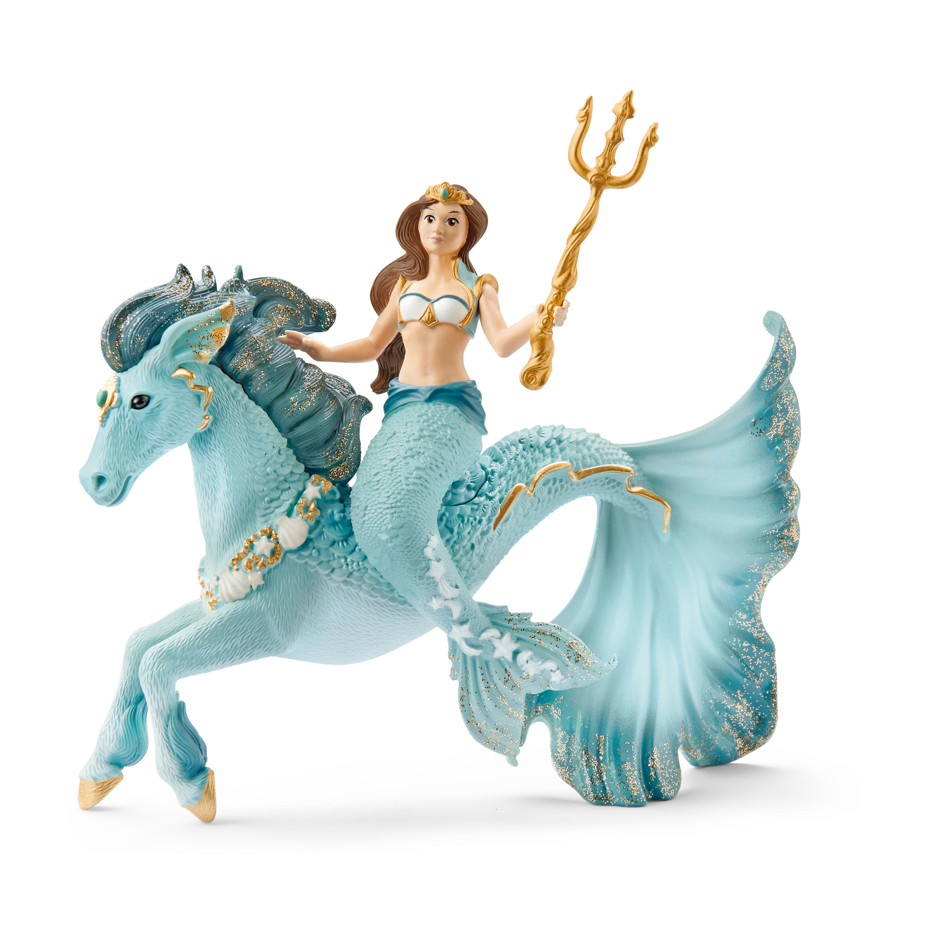 SCHLEICH Meerjungfrau-Eyela auf Unterwasserpferd Spielfigurenset, Mehrfarbig