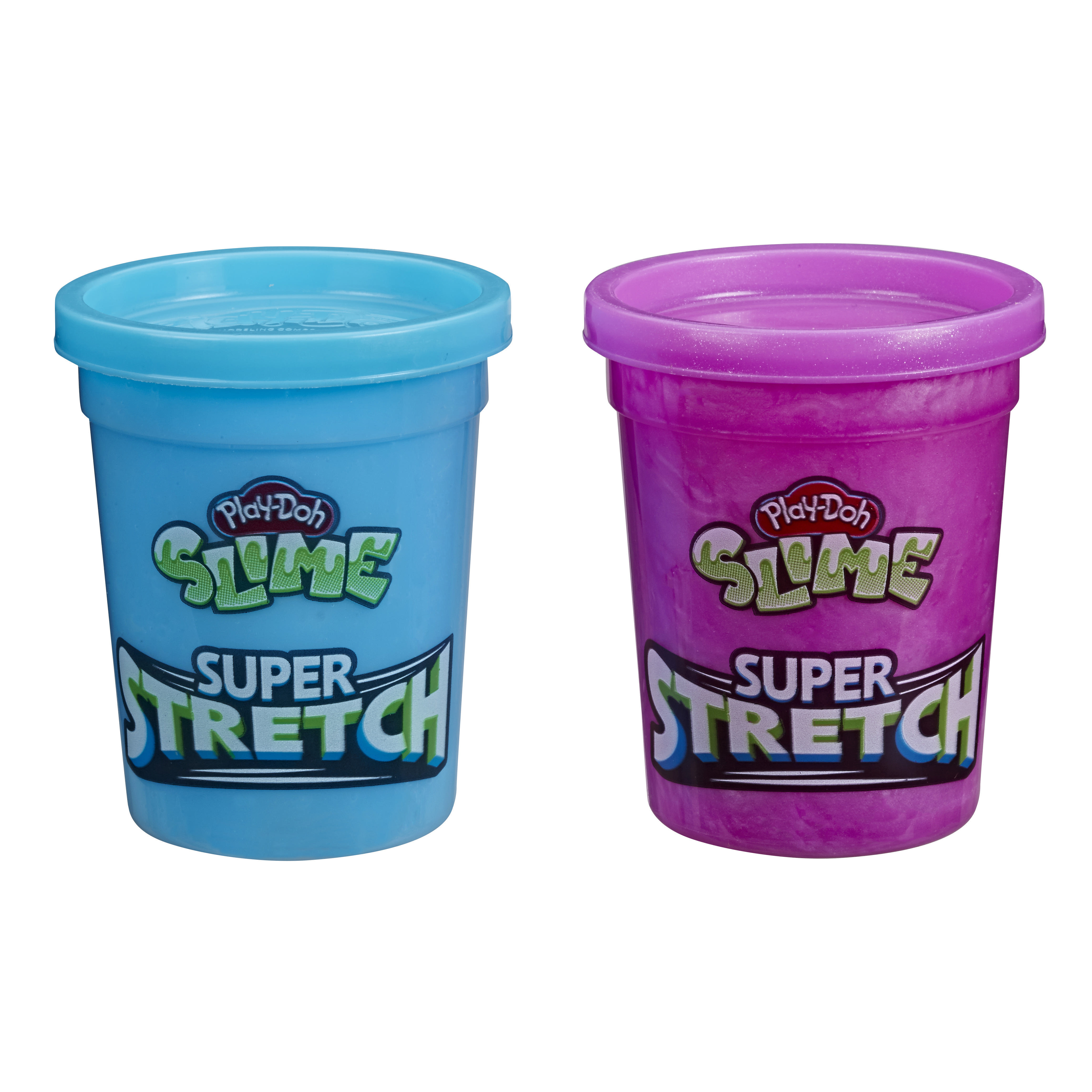 PLAY-DOH Super Stretch Schleim 2er-Pack Sortiment Knete, Farbauswahl nicht möglich