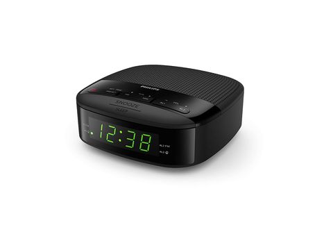 Radio despertador  Philips TAR3205, FM, Pantalla LED, Alarma Dual, Negro