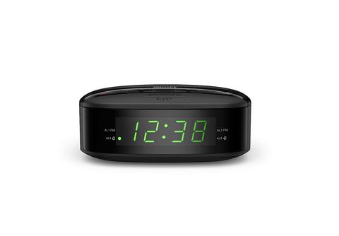 PHILIPS Radio Reloj Despertador Digital R3306 Doble Alarma Negro