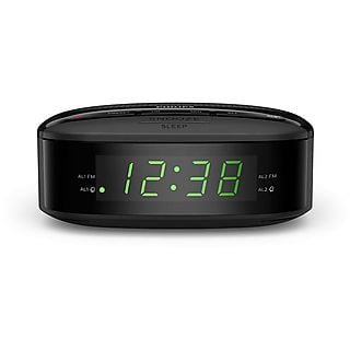 Radio despertador - Philips TAR3205, FM, Pantalla LED, Alarma Dual, Negro