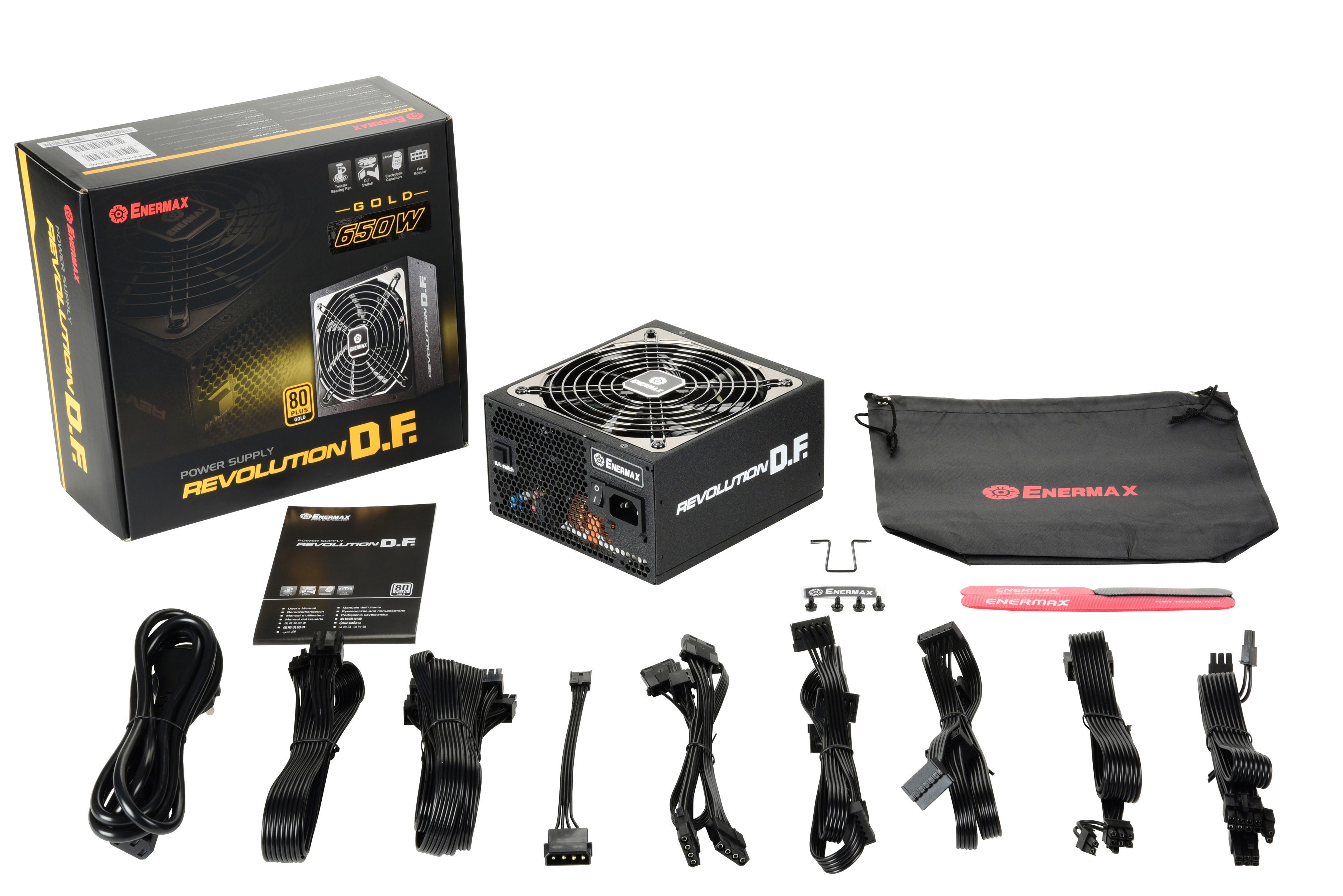 ENERMAX Revolution D.F. Netzteil 650W PC-Netzteil 715 Watt 80 PLUS® Gold, 2013 ErP Lot 6, 2014 ErP Lot 3, 617/2013